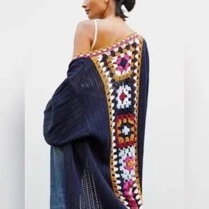 Anthropologie Crochet Kimono Duster One Size, NWT ret $148